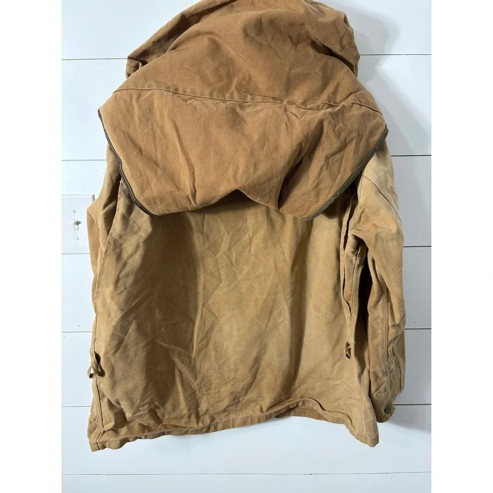 VTG Carhartt 80's Hunting Field Jacket Size XXL Game Pouch Mens Canvas Corduroy